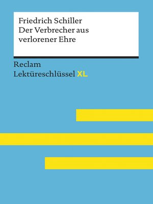 cover image of Der Verbrecher aus verlorener Ehre von Friedrich Schiller